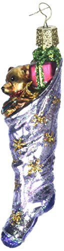 Old World Christmas Ornaments: Victorian Stocking Glass Blown Ornaments for Christmas Tree (32229)