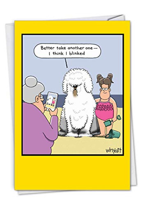 NobleWorks, Blinking Dog - Funny Happy Birthday Card for Dog Owners - Cartoon Humor Card for Birthdays, Girls C3353BDG NobleWorks, Blinking Dog - Funny Happy Birthday Card for Dog Owners - Cartoon Humor Card for Birthdays, Girls C3353BDG