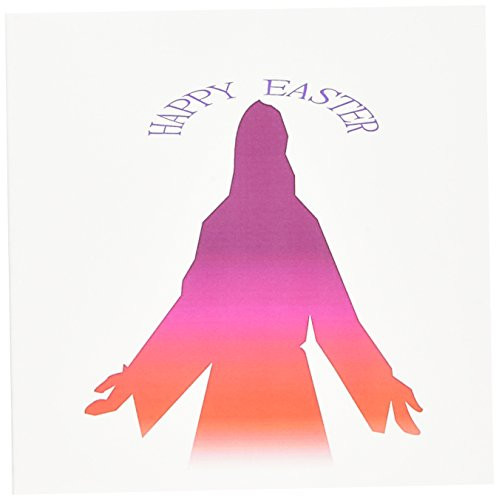 3dRose Happy Easter Religious Greeting - Greeting Cards, 6 x 6 inches, set of 12 (gc_100616_2)