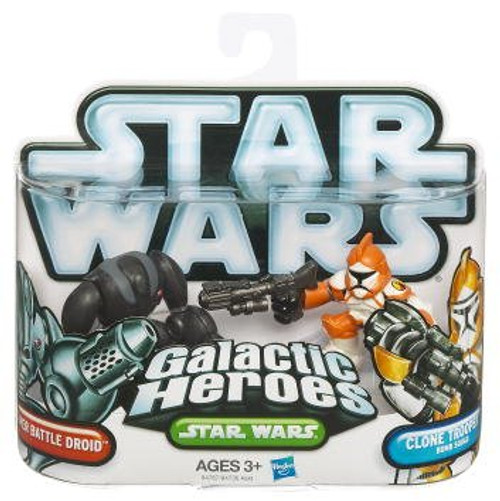Star Wars Galactic Heroes Figure 2 Pack Super Battle Droid & Clone Trooper Battle Squad by Hasbro Star Wars Galactic Heroes Figure 2 Pack Super Battle Droid & Clone Trooper Battle Squad by Hasbro