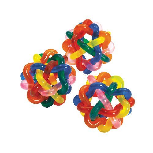 Fun Express - Colorful Intertwined Rubber Balls (Pack of 12)