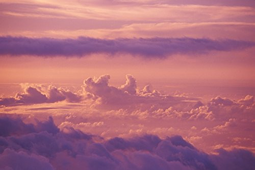 Posterazzi Hawaii Maui Haleakala Pink And Purple Afternoon Cloud Formations Poster Print (17 x 11)