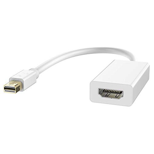 MMOBIEL Mini DisplayPort to HDMI Adapter Mini DP (Thunderbolt) to HDMI Converter Compatible with MacBook Pro MacBook Air Mac Mini Microsoft Surface Pro 3/4 etc (White)