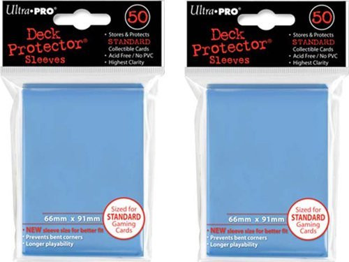 Ultra Pro (100X Light Blue Deck Protectors Sleeves Standard MTG Colors