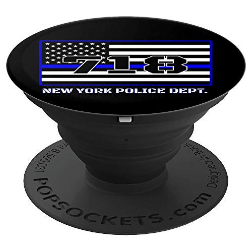 Area Code 718 New York Police Department Thin Blue Line Flag PopSockets Grip and Stand for Phones and Tablets Area Code 718 New York Police Department Thin Blue Line Flag PopSockets Grip and Stand for Phones and Tablets