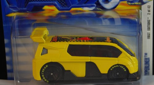 Hot Wheels 2002 First Editions Yellow Hyperliner Die Cast Car #014 1:64 Scale