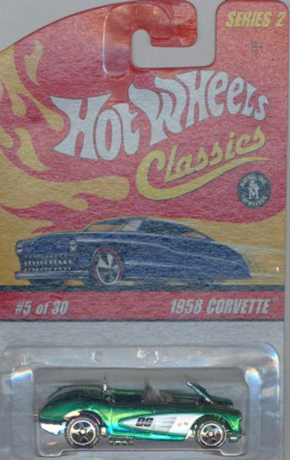 HOT WHEELS 2005 5 of 30 green 1958 CORVETTE CLASSICS SERIES 2 1:64 SCALE DIE-CAST BODY/CHASSIS SPECIAL PAINT by Hot Wheels HOT WHEELS 2005 5 of 30 green 1958 CORVETTE CLASSICS SERIES 2 1:64 SCALE DIE-CAST BODY/CHASSIS SPECIAL PAINT by Hot Wheels