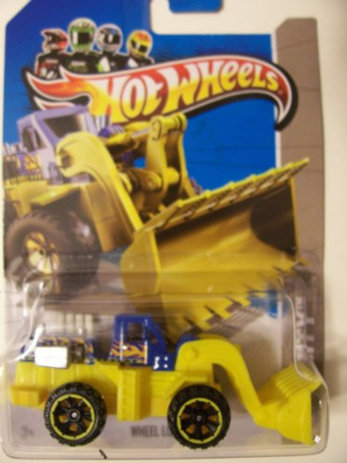 Hot Wheels 2013 Wheel Loader HW City #44/250 ~ Yellow with Blue Flame Cab