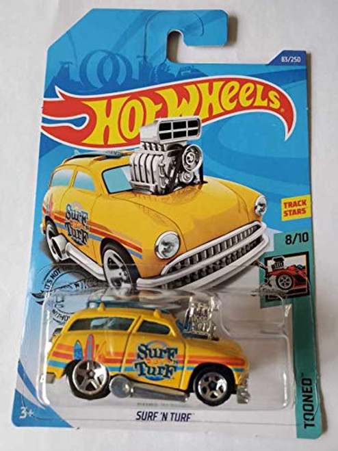 Hot Wheels 2020 Tooned Surf 'N Turf, Yellow 83/250 Hot Wheels 2020 Tooned Surf 'N Turf, Yellow 83/250