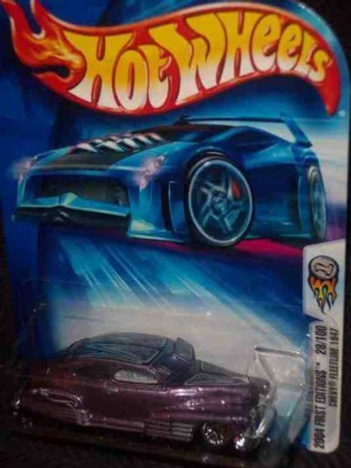 Mattel Hot Wheels 2004 First Editions 1:64 Scale Purple 1947 Chevy Fleetline Die Cast Car #028 by Hot Wheels Mattel Hot Wheels 2004 First Editions 1:64 Scale Purple 1947 Chevy Fleetline Die Cast Car #028 by Hot Wheels