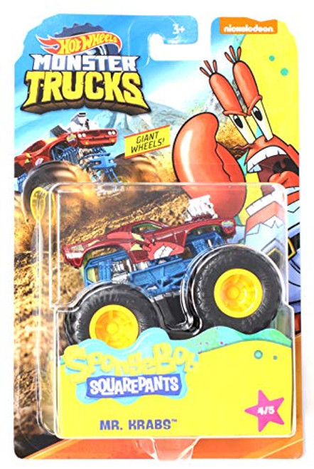 HW Monster Trucks Mr. Krabs Spongebob Squarepants Series 4/5 Giant Wheels 1:64th Scale 2020