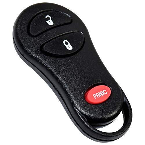 HQRP Remote Key Fob Shell Case Keyless Entry w/ 3 Buttons compatible with Jeep Cherokee 1999 2000 2001; Grand Cherokee 1999 2000 2001 2002 2003 2004 plus HQRP UV Meter