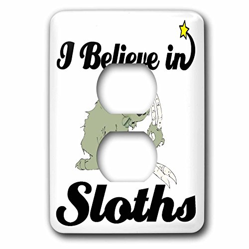 3dRose lsp_105547_6 I Believe In Sloths 2 Plug Outlet Cover, Multicolor 3dRose lsp_105547_6 I Believe In Sloths 2 Plug Outlet Cover, Multicolor