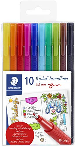 Staedtler TB10LU Triplus Broadliner Pens - Pack of 10