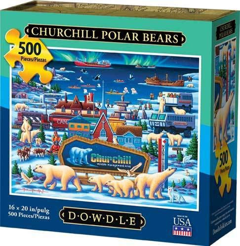 Dowdle Jigsaw Puzzle - Churchill Polar Bears - 500 Piece