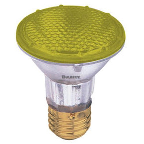 Bulbrite H50PAR20Y 120V 50W PAR20 Halogen Light, Yellow
