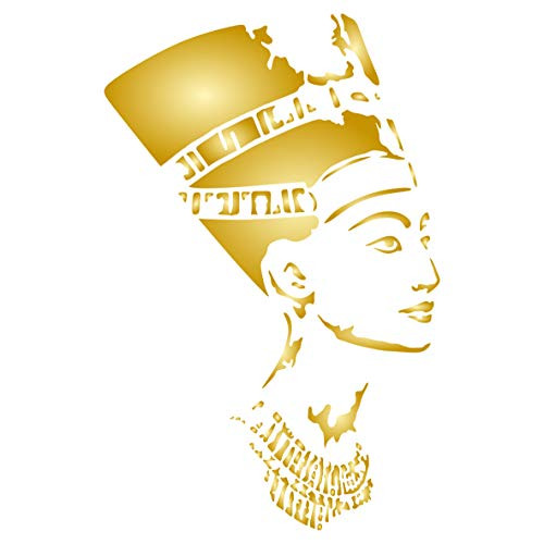 Nefertiti Stencil, 6.5 x 10 inch (S) - Classic Egyptian Queen Statue Stencils