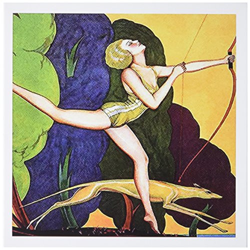 3dRose image of dancer with greyhound dog - Greeting Cards, 6 x 6 inches, set of 12 (gc_171628_2)