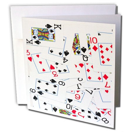3dRose Image of large print playing cards - Greeting Cards, 6 x 6 inches, set of 12 (gc_174208_2)