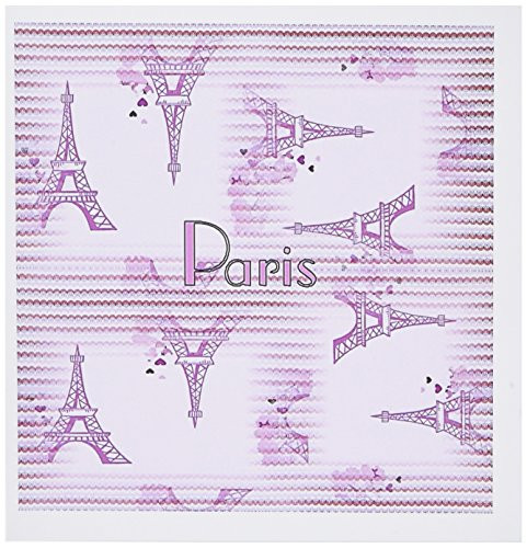 3dRose image of paris hearts on eiffel tower design - Greeting Cards, 6 x 6 inches, set of 12 (gc_174413_2)