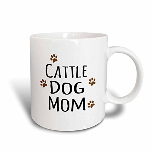 3dRose 154092_1 Cattle Dog Mom Mug, 11 oz, Ceramic