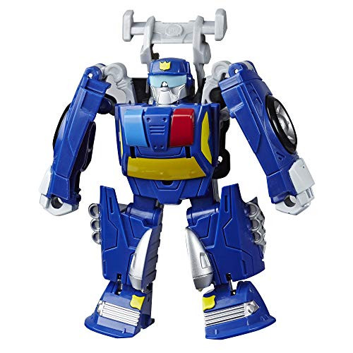 Transformers Playskool Heroes Rescue Bots Academy Chase The Police-Bot Converting Toy, 4.5" Action Figure, Toys for Kids Ages 3 & Up