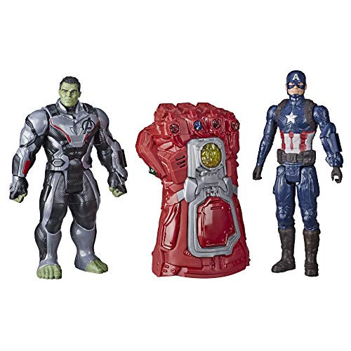 Marvel Avengers: Endgame - Titan Heroes Series and Gauntlet Pack (Red - Hulk and Captain America)