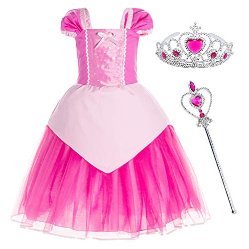 Princess Costume Dress for Little Girls Birthday Party Dress Up 5-6 Years (5T 6T) Princess Costume Dress for Little Girls Birthday Party Dress Up 5-6 Years (5T 6T)