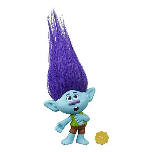 DREAMWORKS TROLLS World Tour Branch, Collectible Doll with Tambourine Accessory, Toy Figure Inspired by The Movie Trolls World Tour DREAMWORKS TROLLS World Tour Branch, Collectible Doll with Tambourine Accessory, Toy Figure Inspired by The Movie Trolls World Tour