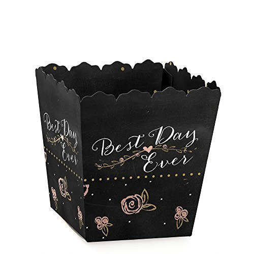 Best Day Ever - Party Mini Favor Boxes - Wedding or Bridal Shower Treat Candy Boxes - Set of 12