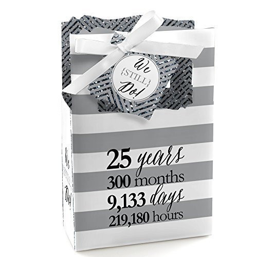 We Still Do - 25th Wedding Anniversary Party Favor Boxes - Set of 12