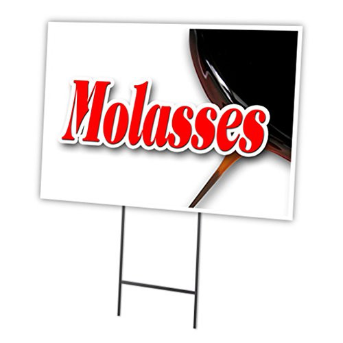 Molasses 12"x16" Yard Sign & Stake Outdoor Plastic coroplast Window