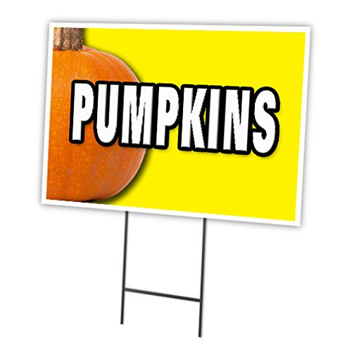 SignMission Pumpkins 18"x24" Yard Sign & Stake Outdoor Plastic coroplast Window, 18x24, SignMission Pumpkins 18"x24" Yard Sign & Stake Outdoor Plastic coroplast Window, 18x24,