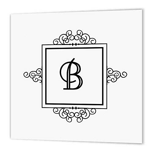 3dRose ht_154325_3 Initial Letter B Personal Monogram Black White Typography Elegant Iron on Heat Transfer Paper for White Material, 10 by 10-Inch 3dRose ht_154325_3 Initial Letter B Personal Monogram Black White Typography Elegant Iron on Heat Transfer Paper for White Material, 10 by 10-Inch