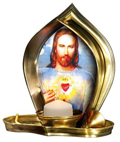 Candle Heart of Jesus Christ - Religious Christian Light Collectible Candle Divine Light Sacred Heart of Jesus Christ