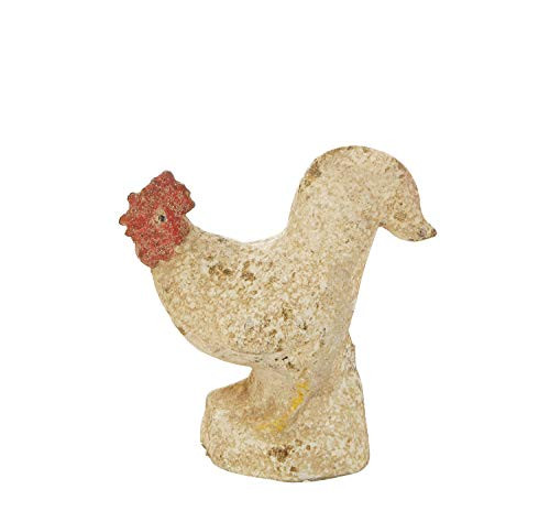 Creative Co-op Vintage Reproduction Distressed White Finish Magnesia Rooster