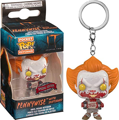 Funko Pop Keychain: Horror It - Pennywise with Skateboard Collectible Figure