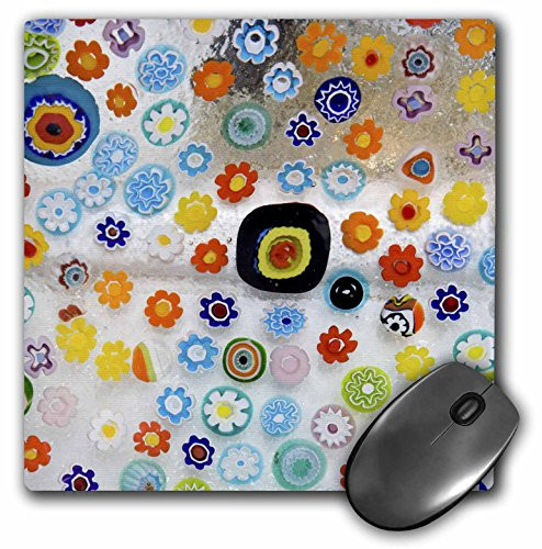 3dRose LLC 8 x 8 x 0.25 Italy Venice Millefiori Glass Abstract Jaynes Gallery Mouse Pad (mp_82072_1)