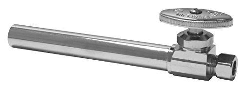Everflow Supplies 74212PR-NL Premium Lead Free 1/2-Inch Sweat x 3/8-Inch Compression Multi Turn Straight Stop Valve with 5-Inch Extension Tube