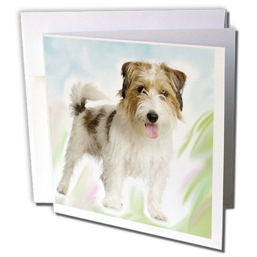 3dRose Jack Russell Terrier - Greeting Cards, 6 x 6 inches, set of 6 (gc_4237_1)