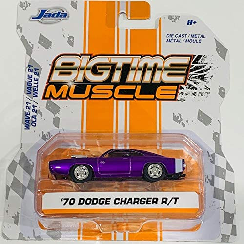JADA Bigtime Muscle 1:64 Scale Wave 21 '70 Dodge Charger RT, Purple