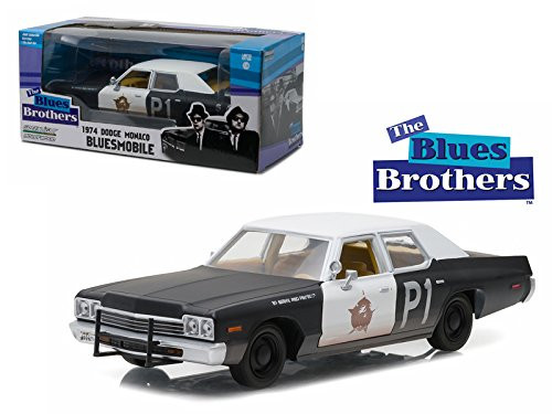 Greenlight 1:43 Scale Blues Brothers 1974 Dodge Monaco Horn On Roof Model Car 