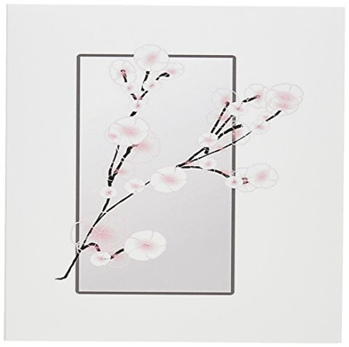3dRose Japanese Cherry Blossoms on Silver - Greeting Cards, 6 x 6", Set of 12 (gc_62451_2)