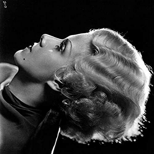 Jean Harlow Close Up Portrait Side View in Black Drape Velvet Dress with Marcel Wave Hair Photo Print (8 x 10)