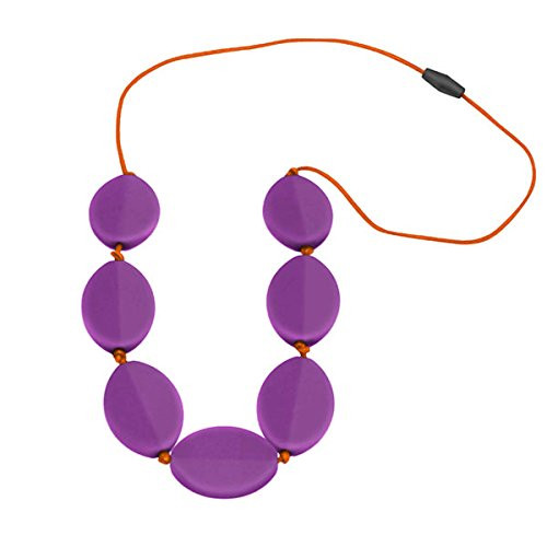 Jellystone Caru Necklace, Purple Grape with Orange cord