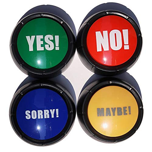 Joffreg Set of 4,The NO, YES, Sorry and Maybe Buttons Joffreg Set of 4,The NO, YES, Sorry and Maybe Buttons