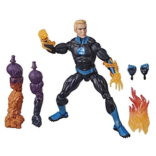 Marvel Legends Series Fantastic Four 6" Collectible Action Figure Human Torch Toy, Premium Design, 4 Accessories, 3 Build-A-Figure Parts