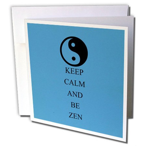 3dRose Keep Calm and Be Zen inspirational Yin Yang - Greeting Cards, 6 x 6 inches, set of 12 (gc_164509_2) 3dRose Keep Calm and Be Zen inspirational Yin Yang - Greeting Cards, 6 x 6 inches, set of 12 (gc_164509_2)
