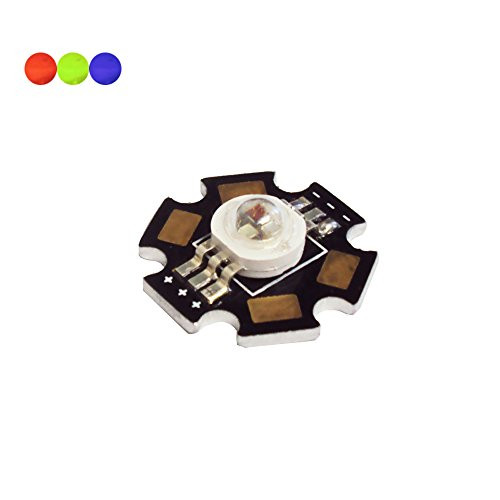 DEMASLED High Power LED Chip 3W, RGB / Multicolored, DC3.55V input, 700mA output, Ultra Bright Star Component Chip