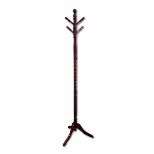 ORE International Twist Cherry Wood Coat Rack